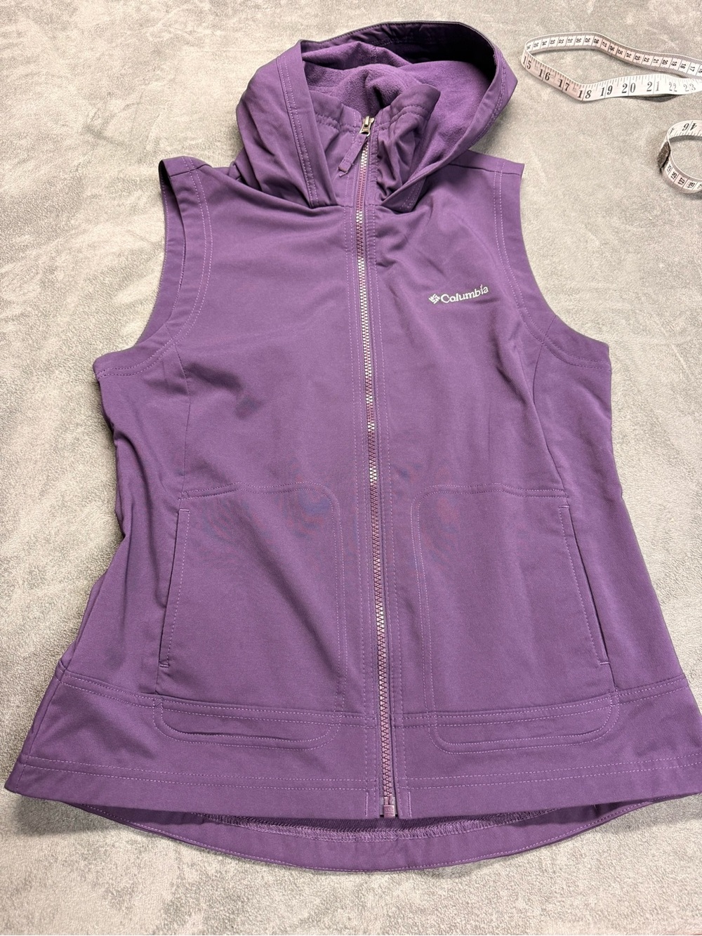Columbia Purple Hooded Vest